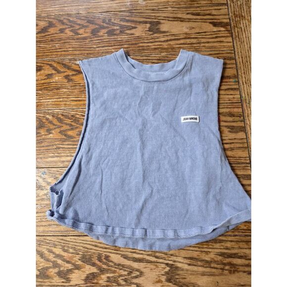 Blue Sleeveless Crop Top - Picture 2 of 5